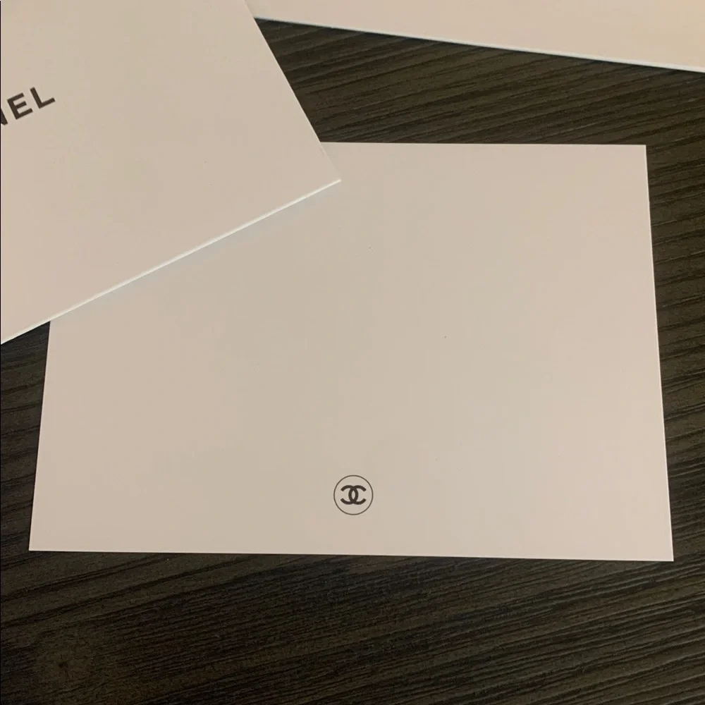 CHANEL White and Black Stationery Set